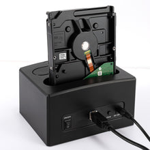 Load image into Gallery viewer, SATA to USB 3.0 Multi Hard Drive Docking Station Support Offline Clone 2 Bay HDD Docking Station for 2.5/3.5 inch HDD Enclosure