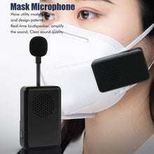 Load image into Gallery viewer, Mask Microphone Raised Voices Speaker YANMAI Portable Mini 400mAh 5 Hours Lavalier MIC for Teach Speach Use