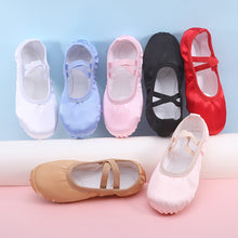 Load image into Gallery viewer, Women's Dance Shoes Girl's Satin Canvas Soft Bottoming Latin Dance Ballet Dance Shoes Dancer Yoga Gym Equipment