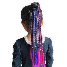 Load image into Gallery viewer, 1Pc Colorful Headband Girls Hair Ring Wigs Twist Braid Rope Rubber Band Hair Accessories Kids Wig