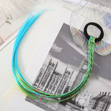 Load image into Gallery viewer, 1Pc Colorful Headband Girls Hair Ring Wigs Twist Braid Rope Rubber Band Hair Accessories Kids Wig