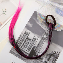 Load image into Gallery viewer, 1Pc Colorful Headband Girls Hair Ring Wigs Twist Braid Rope Rubber Band Hair Accessories Kids Wig