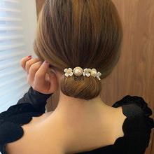 Load image into Gallery viewer, 1Pc Women Elegant Bud Chiffon Flower Bun Maker Maruko Hairstyle Making Long Tool Sweet Hair Braide Rope Hairbands Accessories