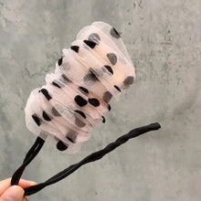 Load image into Gallery viewer, 1Pc Women Elegant Bud Chiffon Flower Bun Maker Maruko Hairstyle Making Long Tool Sweet Hair Braide Rope Hairbands Accessories