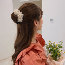 Load image into Gallery viewer, 1Pc Women Elegant Bud Chiffon Flower Bun Maker Maruko Hairstyle Making Long Tool Sweet Hair Braide Rope Hairbands Accessories