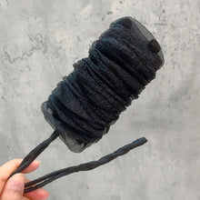 Load image into Gallery viewer, 1Pc Women Elegant Bud Chiffon Flower Bun Maker Maruko Hairstyle Making Long Tool Sweet Hair Braide Rope Hairbands Accessories
