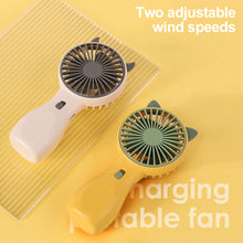 Load image into Gallery viewer, Handheld Mini Fan Portable Night Light Pocket Fan USB Charging Fan 2 Speeds Adujustable Summer Cooling Fan for Home Outdoor