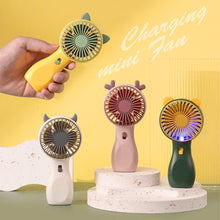 Load image into Gallery viewer, Handheld Mini Fan Portable Night Light Pocket Fan USB Charging Fan 2 Speeds Adujustable Summer Cooling Fan for Home Outdoor