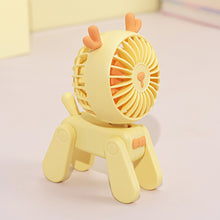 Load image into Gallery viewer, Desktop Decoration Fans Cute Pet Dog Rechargeable Usb Small Electric fan Cute Girl Mini Desktop Student Dormitory Decoration Fan