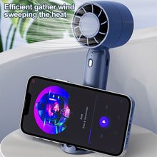 Load image into Gallery viewer, Portable USB Chargeable Mini Fan Handheld Fans with Base Summer Outdoor 3 Speed Adjustable Air Cooling Fan with Phone Holder