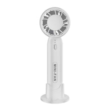 Load image into Gallery viewer, Portable USB Chargeable Mini Fan Handheld Fans with Base Summer Outdoor 3 Speed Adjustable Air Cooling Fan with Phone Holder