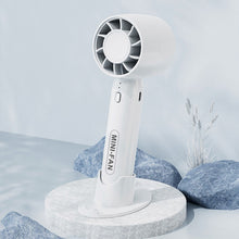Load image into Gallery viewer, Portable USB Chargeable Mini Fan Handheld Fans with Base Summer Outdoor 3 Speed Adjustable Air Cooling Fan with Phone Holder
