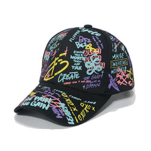 Load image into Gallery viewer, Adjustable Fashion Letter Baseball Cap Graffiti Sun Hip Hop Cap Visor Spring Hat For Women Men Cap