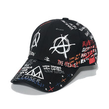 Load image into Gallery viewer, Adjustable Fashion Letter Baseball Cap Graffiti Sun Hip Hop Cap Visor Spring Hat For Women Men Cap