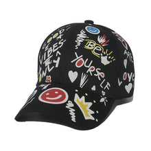 Load image into Gallery viewer, Adjustable Fashion Letter Baseball Cap Graffiti Sun Hip Hop Cap Visor Spring Hat For Women Men Cap