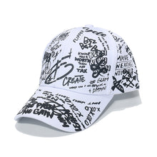 Load image into Gallery viewer, Adjustable Fashion Letter Baseball Cap Graffiti Sun Hip Hop Cap Visor Spring Hat For Women Men Cap
