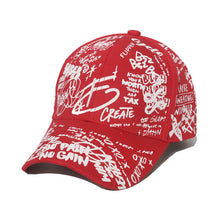 Load image into Gallery viewer, Adjustable Fashion Letter Baseball Cap Graffiti Sun Hip Hop Cap Visor Spring Hat For Women Men Cap