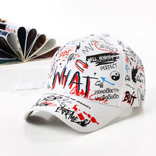 Load image into Gallery viewer, Adjustable Fashion Letter Baseball Cap Graffiti Sun Hip Hop Cap Visor Spring Hat For Women Men Cap