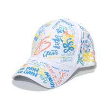 Load image into Gallery viewer, Adjustable Fashion Letter Baseball Cap Graffiti Sun Hip Hop Cap Visor Spring Hat For Women Men Cap