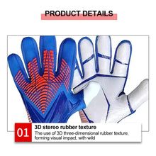 Load image into Gallery viewer, Kids Adults Thicken Latex Goalkeeper Gloves Goalie Gloves Football Soccer Anti-slip Protection Soccer Children Goalie Gloves