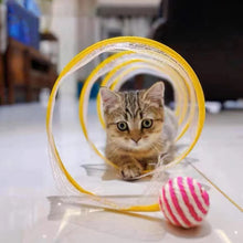 Load image into Gallery viewer, Cat Mouse Shape Balls Foldable Tunnel Cat Kitten Play Collapsible Tunnel Funny Cat Stick Mouse Supplies Simulation Mouse Cat Accessories