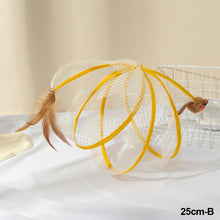 Load image into Gallery viewer, Cat Mouse Shape Balls Foldable Tunnel Cat Kitten Play Collapsible Tunnel Funny Cat Stick Mouse Supplies Simulation Mouse Cat Accessories
