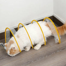 Load image into Gallery viewer, Cat Mouse Shape Balls Foldable Tunnel Cat Kitten Play Collapsible Tunnel Funny Cat Stick Mouse Supplies Simulation Mouse Cat Accessories
