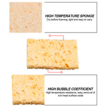 Load image into Gallery viewer, 10pcs Cleaning Sponge Soldering Iron Tip Tin Cleaner Yellow Heat Resistant High Sponge Temperature Resistant Sponge