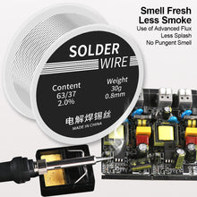 Load image into Gallery viewer, 63/37 Solder Wire 0.8mm Rosin Core Tin Solder Wire Soldering Welding Flux 2.0% Iron Wire Reel 30g