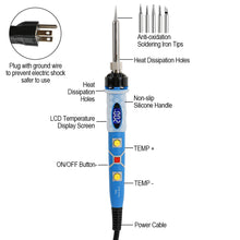Load image into Gallery viewer, Adjustable Temperature 80W Digital Soldering Iron Internal Heating Type Household Electronic Welding Repair Tools Bracket Rosin Set