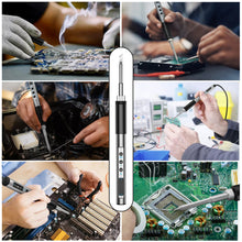 Load image into Gallery viewer, Type C 65W Temperature Adjustable Electric Soldering Iron T12 OLED Display Welding Pen Fast Melting Tin Welding Tool Hand-held Temperature Regulating Soldering Pen