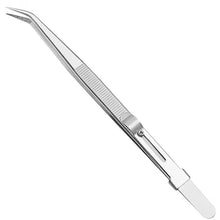 Load image into Gallery viewer, Adjustable Slide Lock Stainless Steel Tweezers Self Clamping Tweezers Jewelry Making Tool Electronic Component Repair Tools