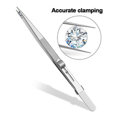 Load image into Gallery viewer, Adjustable Slide Lock Stainless Steel Tweezers Self Clamping Tweezers Jewelry Making Tool Electronic Component Repair Tools