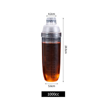 Load image into Gallery viewer, 350ml/500ml/700ml/1000ml Plastic Martini Cocktail Shaker Wine Beverage Mixer Wine Shaker Cup Drink Mixer Shake Bottle Barware Home Bar Utensils