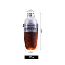 Load image into Gallery viewer, 350ml/500ml/700ml/1000ml Plastic Martini Cocktail Shaker Wine Beverage Mixer Wine Shaker Cup Drink Mixer Shake Bottle Barware Home Bar Utensils