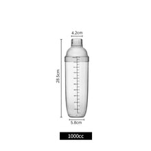 Load image into Gallery viewer, 350ml/500ml/700ml/1000ml Plastic Martini Cocktail Shaker Wine Beverage Mixer Wine Shaker Cup Drink Mixer Shake Bottle Barware Home Bar Utensils