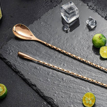 Load image into Gallery viewer, 30cm Stainless Steel Stir Bar Spoon Mixing Ounces Cocktail Spoon Drink Shaker Muddler Stirrer Bartender Tools Teadrop Spoon Bar Tool