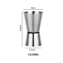 Load image into Gallery viewer, 15-30ml/20-40ml/25-50ml Double Jigger Stainless Steel Measure Cup Cocktail Drink Wine Shaker Stainless Bar Accessories Bartender Tools