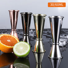 Load image into Gallery viewer, 30/60ml Double Spirit Jigger Stainless Steel Measure Cup Cocktail Drink Wine Shaker Party Bar Club Accessories Bartender Tools