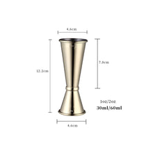 Load image into Gallery viewer, 30/60ml Double Spirit Jigger Stainless Steel Measure Cup Cocktail Drink Wine Shaker Party Bar Club Accessories Bartender Tools