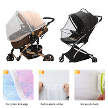 Load image into Gallery viewer, Zipper Type Baby Crib Netting Mosquito Net Pushchair Anti-bug Netting Infant Protection Mesh Stroller Trolley Accessories