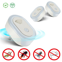 Load image into Gallery viewer, EU/UK/US Plug Ultrasonic Mosquito Repellent with Night Light Anti-Mosquito Mouse Roach Mosquito Repellent Electronic Fly Killer