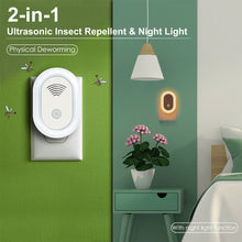 Load image into Gallery viewer, EU/UK/US Plug Ultrasonic Mosquito Repellent with Night Light Anti-Mosquito Mouse Roach Mosquito Repellent Electronic Fly Killer
