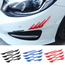 Load image into Gallery viewer, 8Pcs Car Spoiler Front Bumper Fin Splitter Anti-Collision Carbon Fiber Look Rubber Protector Guards