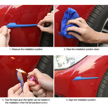 Load image into Gallery viewer, 8Pcs Car Spoiler Front Bumper Fin Splitter Anti-Collision Carbon Fiber Look Rubber Protector Guards