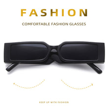 Load image into Gallery viewer, Fashion Rectangle Sunglasses Man Hip Hop Vintage Designer Black Shades Sun Glasses Small Frame Personality Sunglasses