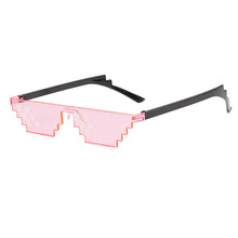 Load image into Gallery viewer, Mens Womens Mosaic Sunglasses Pixel Black Retro Gamer Robot Sunglasses for Cool Party Vintage Shades Eyewear