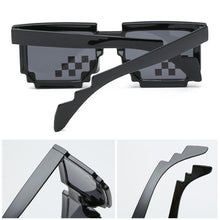 Load image into Gallery viewer, Mens Womens Mosaic Sunglasses Pixel Black Retro Gamer Robot Sunglasses for Cool Party Vintage Shades Eyewear