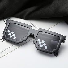 Load image into Gallery viewer, Mens Womens Mosaic Sunglasses Pixel Black Retro Gamer Robot Sunglasses for Cool Party Vintage Shades Eyewear