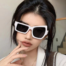 Load image into Gallery viewer, Fashion Irregular Square Sunglasses Man Fashion Brand Designer Personality Sun Glasses Male White Black Mirror